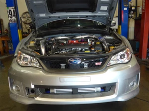 Front Mount Intercooler Pipe Tube Kit For 07-11 Subaru Impreza WRX STi ONLY Blue - Foto 1 di 12