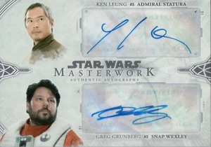 Star Wars Masterwork 2018, Ken Leung / Greg Grunberg Dual Autograph Card #09/50 - Picture 1 of 2