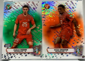 2xTopps Pristine Euro 2024 - Schweiz - Noah Okafor /25 + Rieder /125 nummeriert! - Picture 1 of 4