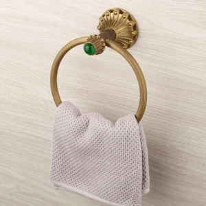 Runder antiker Messing Wandmontage Hotel/Bad Handtuchhalter Zubehör - Bild 1 von 10
