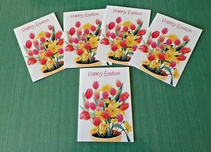 Package of 5 HAPPY EASTER Greeting Cards w/Envelopes - 5.75" x 4" - NOS! - Picture 1 of 6