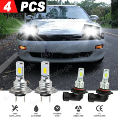 Kit de bombillas LED delanteras haz alto/bajo 6000K para Toyota Celica GT 05-03 cantidad 4 Foto 1 de 4