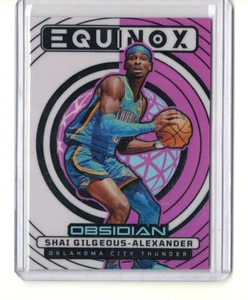 2024-25 Obsidian Shai Gilgeous-Alexander Equinox Electric Etch Pink Flood 45/49 - Foto 1 di 1
