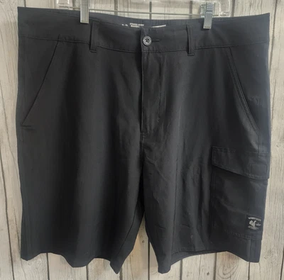 Vans Vanphibian Hybrid Shorts 38 Black Surf Swim Cargo Quick Dry Stretch Mens - Image 1 of 4