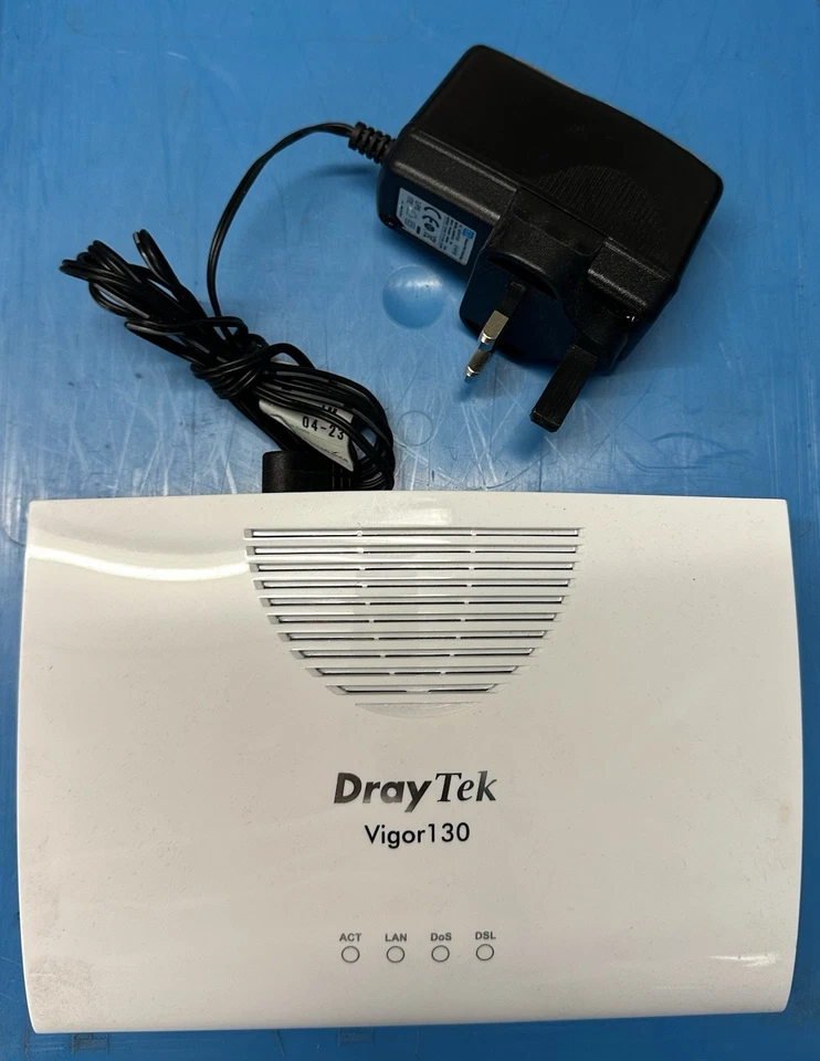 DrayTek Vigor130 ADSL/VDSL2  Modem with Power Supply - Image 1 of 3