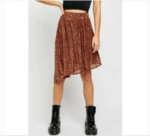 Free People Last Dance Sequin Asymmetrical Skirt Bronze Gold Small - Picture 1 of 10