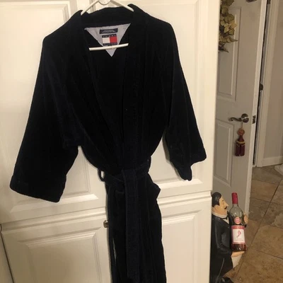 De Colección TOMMY HILFIGER Adulto Talla Única 100% Algodón Terry Paño Bata de Baño Excelente Foto 1 de 4
