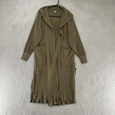 Intimately Free People Duster Cardigan Womens XS Hooded Maxi Ribbed - Image 1 of 4