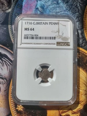 NGC MS64 1716 Silver Penny! NGC Top Pop! - Image 1 of 4
