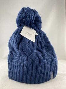 ROXY 'Winter' Cable Knit Pom Pom Beanie, One Size - Medieval Blue (BTE0) - Picture 1 of 9