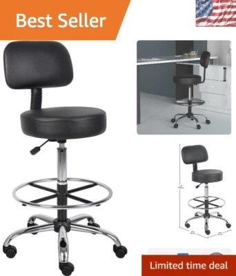 Taburete médico antimicrobiano duradero con elevador de gas y cómodo soporte para la espalda Foto 1 de 4