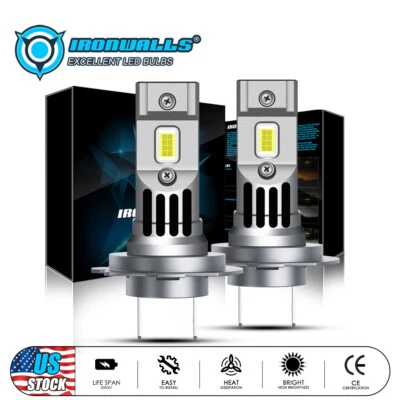 For BMW X3 2004 2005 2006 2007-2020 H7 LED Headlight Bulbs High Beam White 6000K - Image 1 of 4