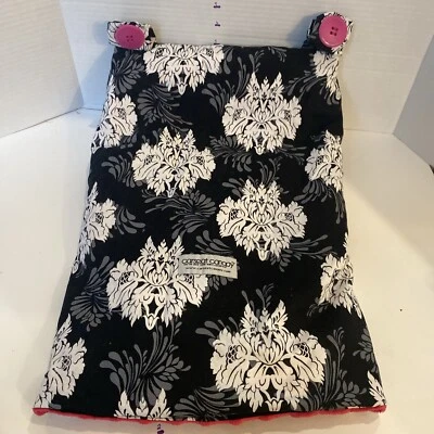 Cubierta de algodón magenta con estampado floral gris blanco negro toldo Carseat Foto 1 de 4