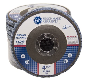 5 Pack 4.5” x 7/8" Professional 60 Grit Zirconia Flap Disc Grinding Wheels T27 - Picture 1 of 5