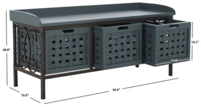 Safavieh ISAAC STORAGE BENCH, Reduced Price 2172741321 AMH6530C - Image 1 of 4