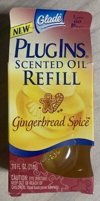 GLADE PlugIns Scented Oil Refill GINGERBREAD SPICE 2001 Discontinued HTF NOS NIP - Image 1 of 4