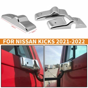2pcs For Freightliner Columbia Century L+R Side Chrome Door Mirror Cover Bracket - Picture 1 of 12