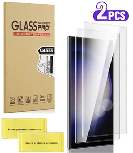 Phone Screen Protector For Samsung Galaxy S23 S22 Ultra Tempered Glass Full 2PCS - Photo 1 sur 17