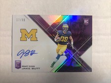 2017 Panini Elite Draft Picks Rookie Autograph Purple #136 JAKE BUTT 94/99 Auto