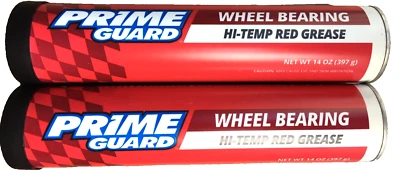 [2] PRIME GUARD HI TEMP RED WHEEL BEARING CHASSIS  LITHIUM COMPLEX GREASE - Image 1 of 2