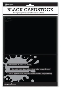 Ranger Black Cardstock 8 1/2 x 11 - Picture 1 of 1