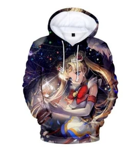Sailor moon Anime Kapuzen pulli Sweatshirt Hoodie Hooded Pullover Kapuzenpulli - Picture 1 of 3