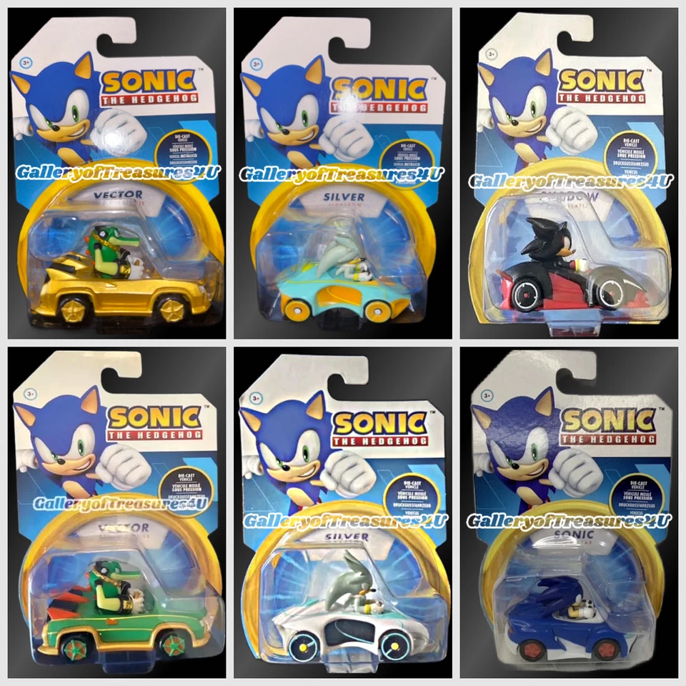 Sonic the Hedgehog Team Racing Vector Shadow Silver Sonic Diecast Car Foto 1 de 1