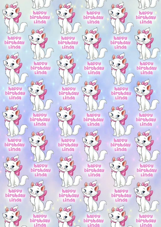 MARIE Personalised Birthday Gift Wrap - Disney Aristocats Wrapping Paper
