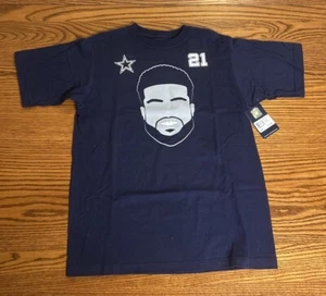 Camiseta Dallas Cowboys Ezekiel Elliot #21 Azul Marino Algodón Juvenil Talla LG 16-18 NUEVA CON ETIQUETAS - Imagen 1 de 5