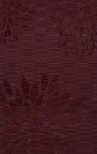 Red Transitional Leaves Petals Area Rug Floral DV17 - Picture 1 of 35
