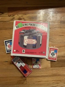 Lot -Vintage Hoyle Poker Set Lot,Poker Chips Vntge Dice. Vintage 2 Pack Bicycle - Picture 1 of 8