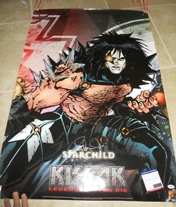 ENORME PÓSTER DE 27x39 autografiado de Kiss Paul Stanley Starchild firmado por PSA - Imagen 1 de 3