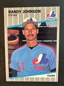 Randy Johnson 1989 Fleer Marlboro Sign Error Variation Rookie Card #381 Rare L2 - Picture 1 of 3