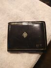 Men’s Black Calf Leather Wallet Made In Italy Used
