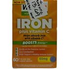 Vitron-C High Potency Iron Supplement with Vitamin C, 60 Count Exp- 09/2023
