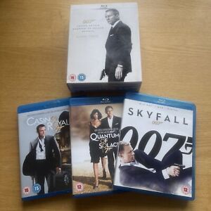 James Bond 007 Daniel Craig Collection Casino Quantum Skyfall Blu Ray Box Set