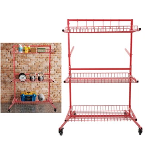 3 Shelf Storage Shelving Workshop Trolley Rack w/Wheels for Automotive Tools - Picture 1 of 17