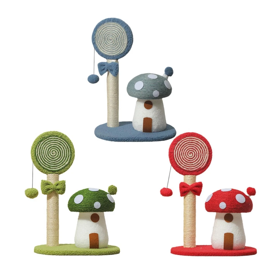Cat Scratching Post Pet Supplies Mushroom Cat Tree for Exercise for Kitten - Image 1 of 1