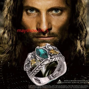 NEW Lord of the Rings Aragorn's Ring of Barahir Alloy+rhinestone Cosplay gifts - Picture 1 of 15