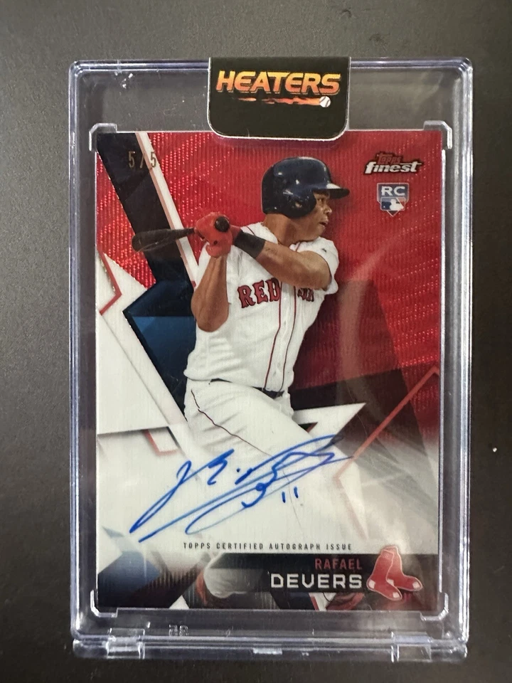 2018 Topps Finest - Autographs Rafael Devers #FA-RD Red Refractor /5 (AU, RC) - Image 1 of 1