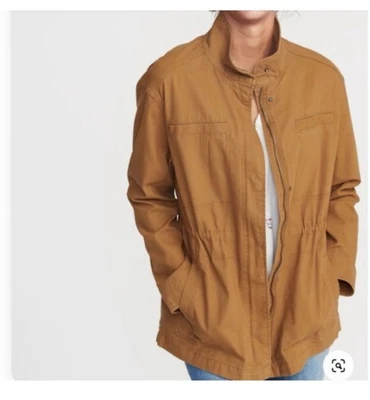 Old Navy Scout Jacket Women’s Sz 4X Tan Utility Canvas Chore Field Winter Fall - Image 1 of 4