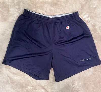 Vintage Champion Mesh Shorts XL Navy Blue 90s Y2K Athletic Gym Basketball VTG - Image 1 of 4