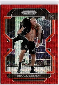 Brock Lesnar 2022 Panini Prizm WWE Red Wave Prizm #135 WWE Smackdown - Picture 1 of 2