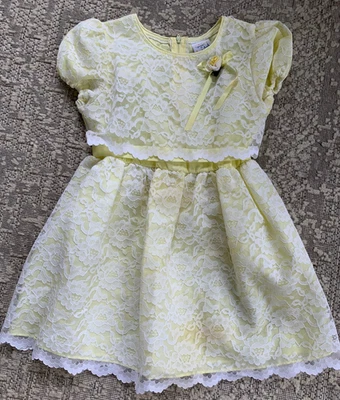 VESTIDO DE FESTA VINTAGE FEMININO PAÍS DAS MARAVILHAS TAMANHO 6X FEITO NOS EUA - Imagem 1 de 4