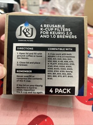 Pacote com 4 selados! Filtros de café K-Cup K001-4 para máquinas 1.0 e 2.0 (pacote com 4) - NOVO - Imagem 1 de 2