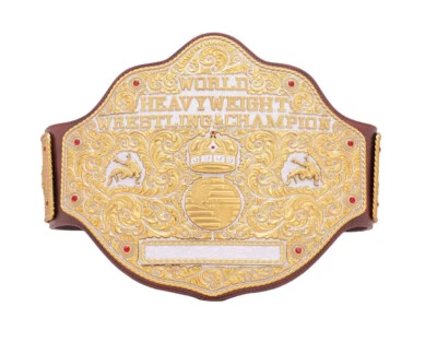 BIG GOLD Campeonato Mundial Peso Pesado Réplica Cinturón Title Marrón 6MM DieCasting Foto 1 de 4