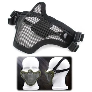 Adjustable Half Face Wire Mask Carbon Steel Steel Mesh Mask Cosplay Costume - Picture 1 of 15