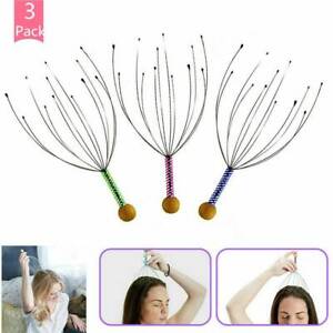 3PC Massager Head Scratcher Scalp Octopus Therapeutic Head for Deep Relaxation