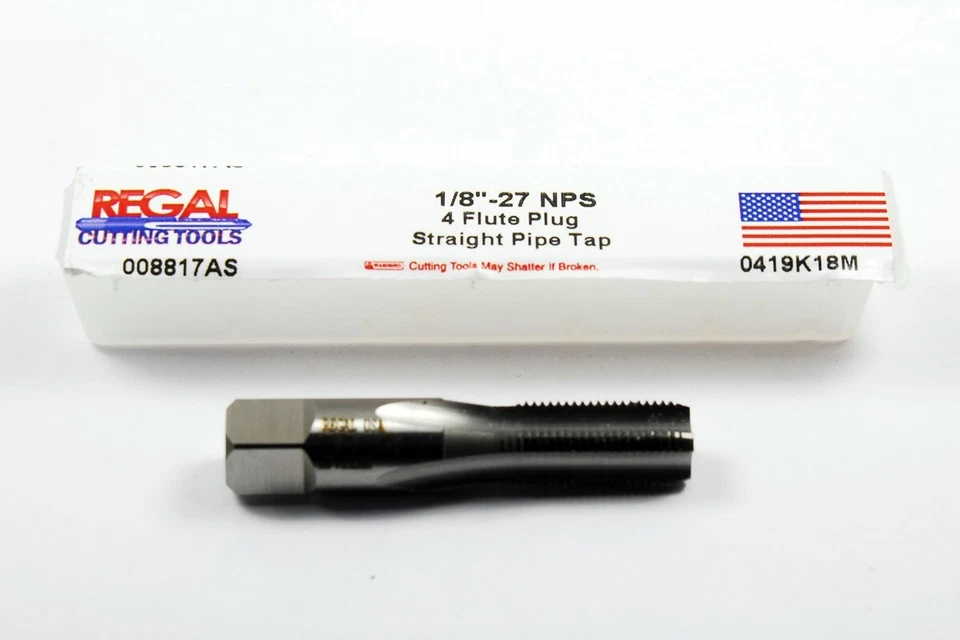 1/8 X 27 NPS HSG 4 FLUTE STRAIGHT PIPE TAP (J-1-11-1-1) - Image 1 of 1