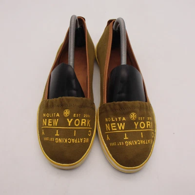 Alpargata Tory Burch Nolita New York City para mujer 9,5 M lona verde oliva Foto 1 de 4